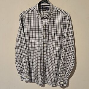Polo Ralph Lauren Performance Button Down Plaid Shirt  - Size Medium